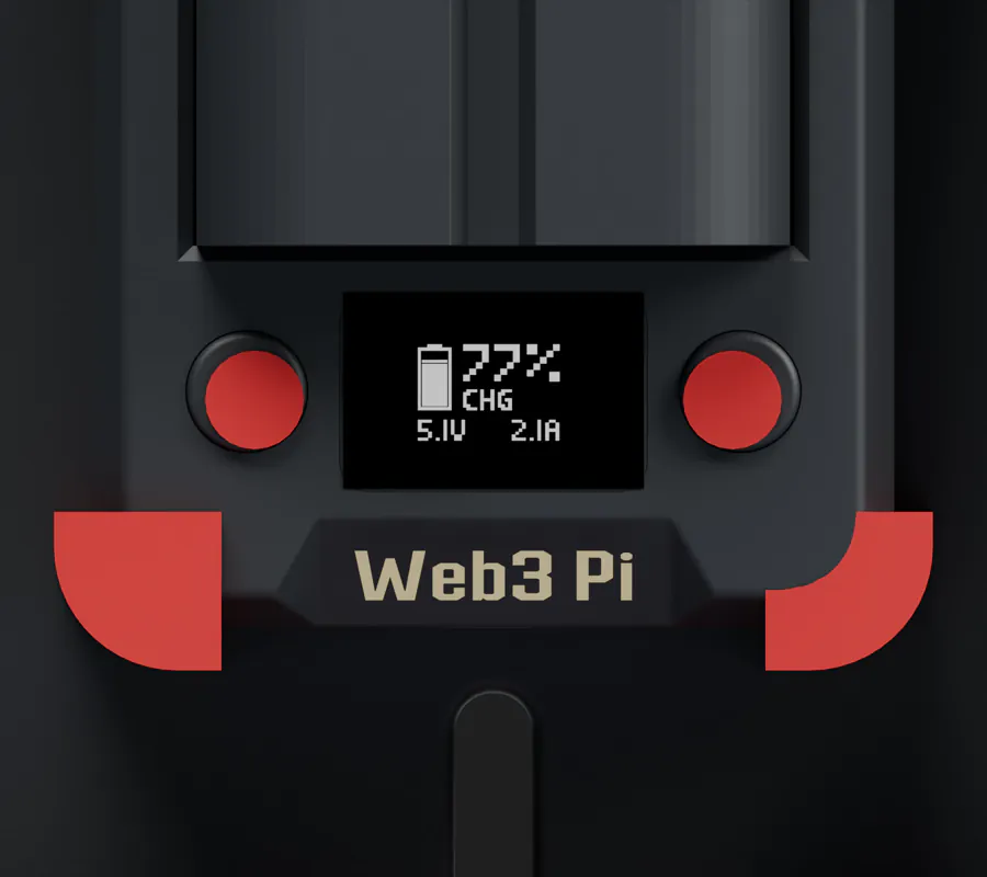 Web3 Pi UPS module with battery charge display